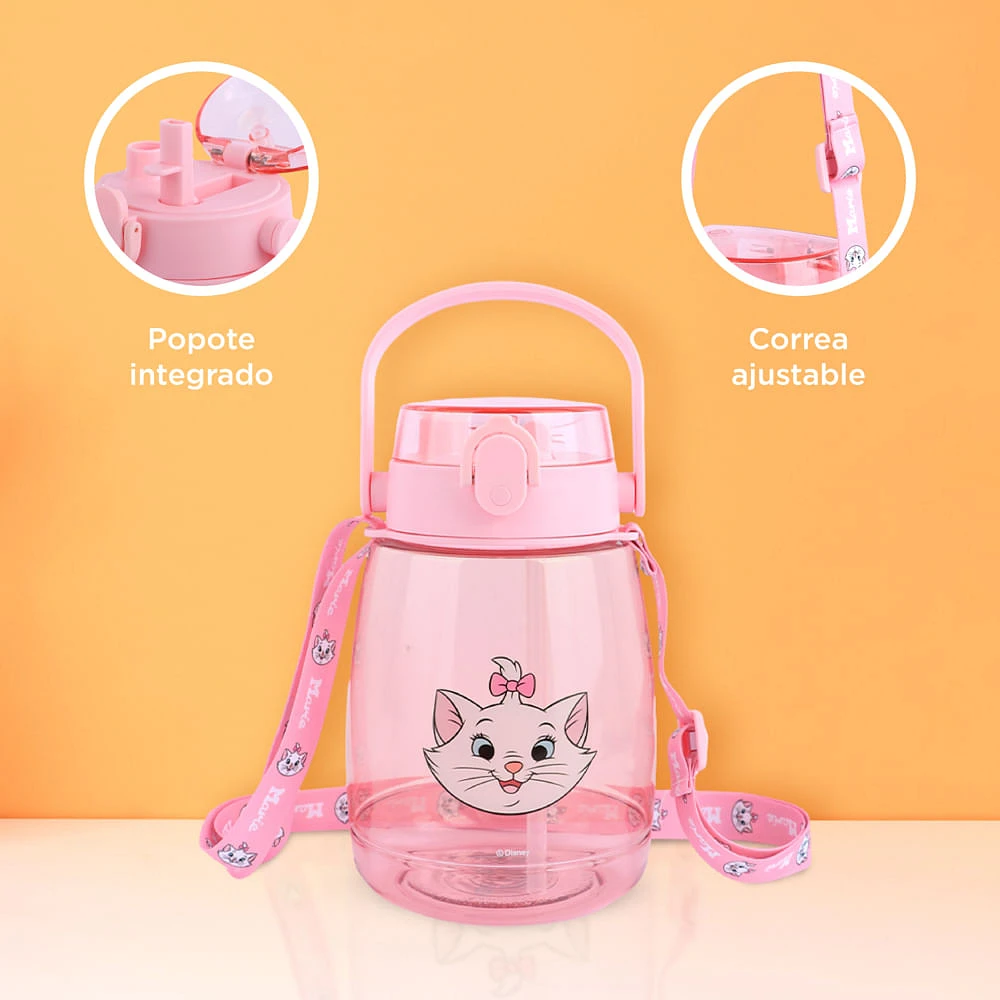 Cilindro Con Correa Disney Marie Plástico Rosa 1.3 L