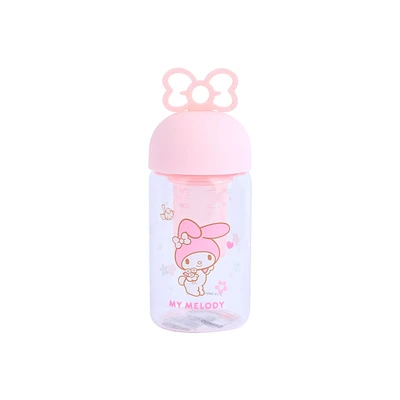 Vaso  Con Tapa Enroscable E Infusor Sanrio My Melody Vidrio Rosa 330 ml