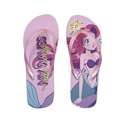 Sandalias Para Mujer Disney La Sirenita Princesas Manga Sintéticas Talla