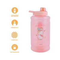 Cilindro Con Tapa Y Boquilla Sanrio Hello Kitty Gran Capacidad Plástico Rosa 1.9 L