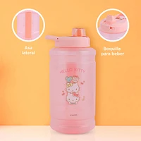 Cilindro Con Tapa Y Boquilla Sanrio Hello Kitty Gran Capacidad Plástico Rosa 1.9 L