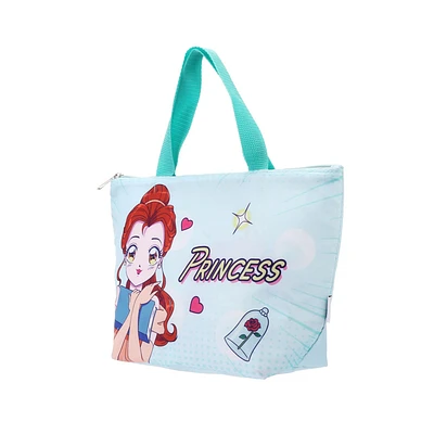 Lonchera Disney Bella Princesas Manga Textil 32x12x21 cm