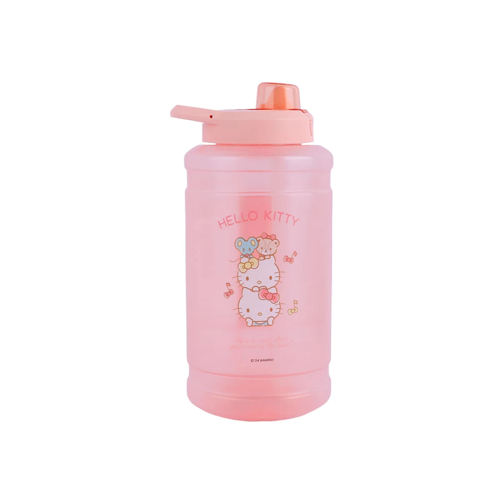 Cilindro Con Tapa Y Boquilla Sanrio Hello Kitty Gran Capacidad Plástico Rosa 1.9 L