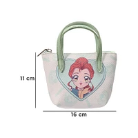 Bolso Crossbody Disney Bella Princesas Manga Textil Verde 16x6x11 cm