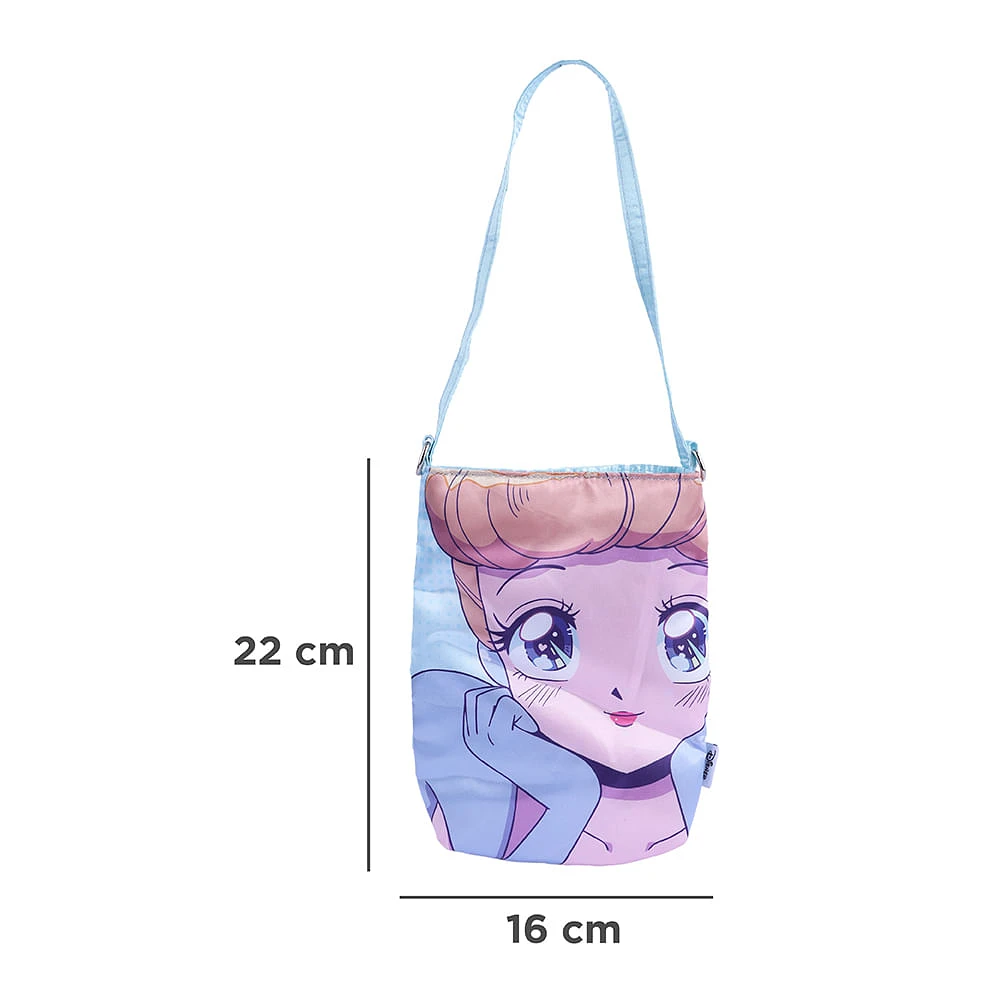 Bolso Bandolera Disney Cenicienta Princesas Manga Textil 16x4x22 cm