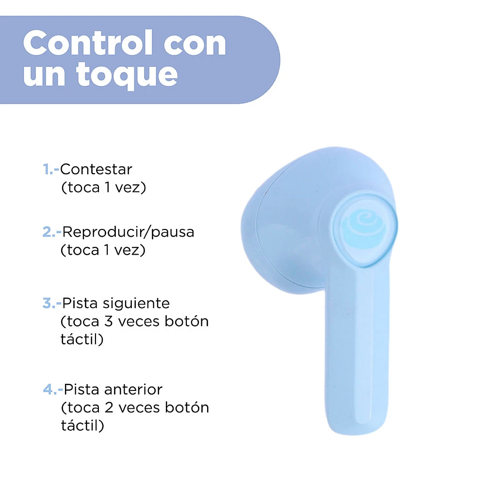 Audífonos Con Estuche De Carga Sanrio Cinnamoroll Azules BT 5.2