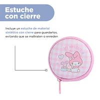 Audífonos De Cable Con Estuche Sanrio My Melody 120 cm 3.5 mm