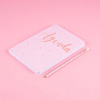 Libreta  Rose Gold Rosa 21x14.2 Cm 80 Hojas Rayas