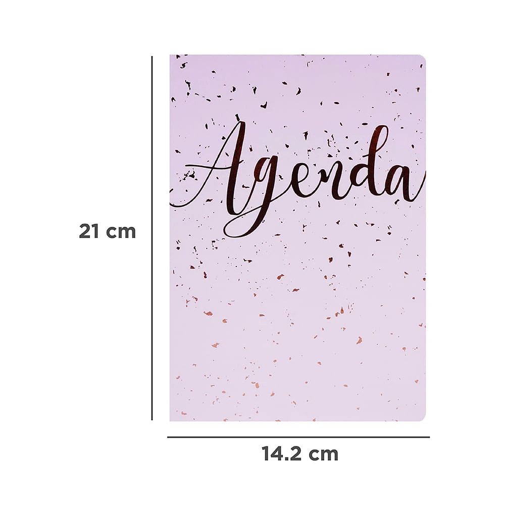 Libreta  Rose Gold Rosa 21x14.2 Cm 80 Hojas Rayas