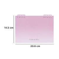 Libreta De Espiral Pasta Suave Rosa 20.6x14.5 cm Rayas 64 Hojas