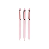 Set Plumas Rose Gold Tinta Negra 1 mm 3 Piezas