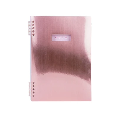 Libreta  Rose Gold Rosa 24.9x17.5 Cm 80 Hojas Rayas