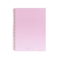 Libreta De Espiral Pasta Suave Rosa 25.7x18.7 cm Rayas 90 Hojas