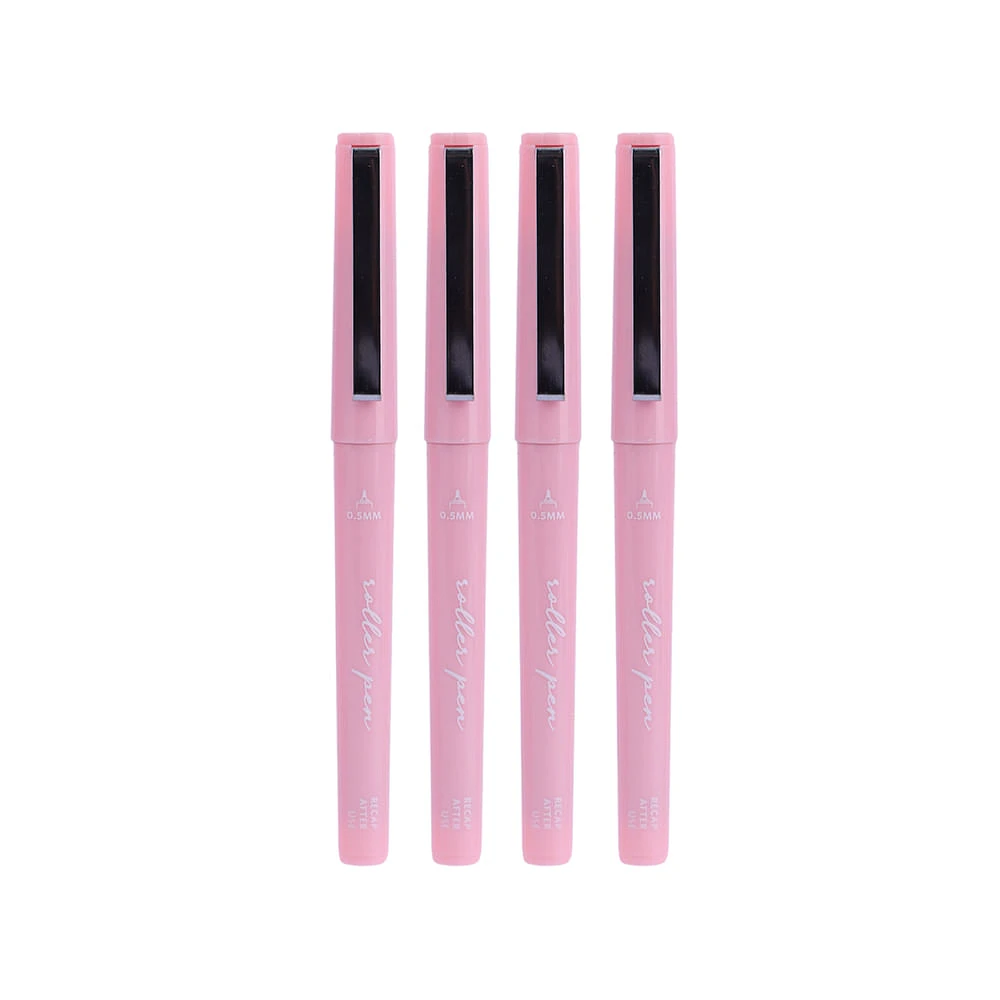 Set Plumas Rose Gold Tinta Negra 0.5 mm