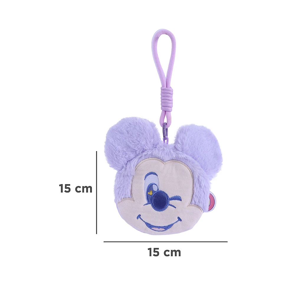 Monedero Disney Mickey Mouse Felpa Lila 15x13x2.5 cm