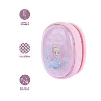 Cepillo Para Cabello Portátil Disney Cenicienta Princesas Manga Sintético Rosa 7x4.5x10 cm