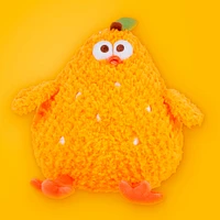 Peluche Pollito Naranja Felpa 10x21 Cm