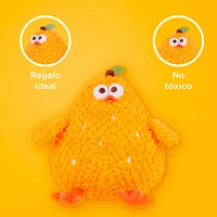 Peluche Pollito Naranja Felpa 10x21 Cm