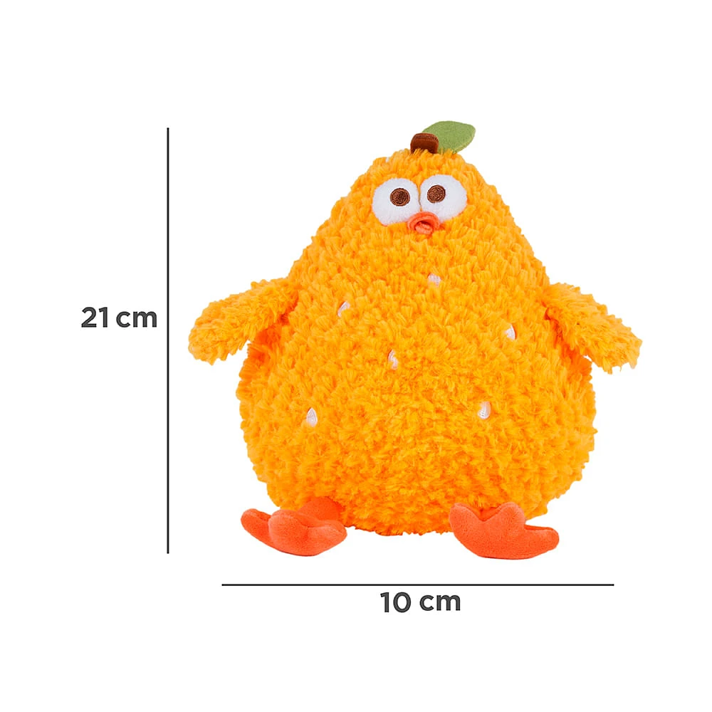 Peluche Pollito Naranja Felpa 10x21 Cm