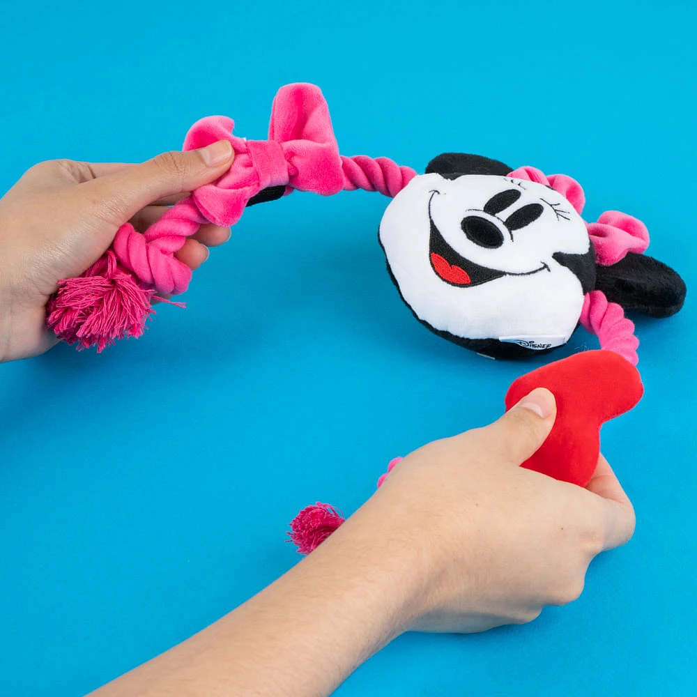 Juguete De Cuerda Para Mascotas Disney  Minnie Mouse Textil Rosa