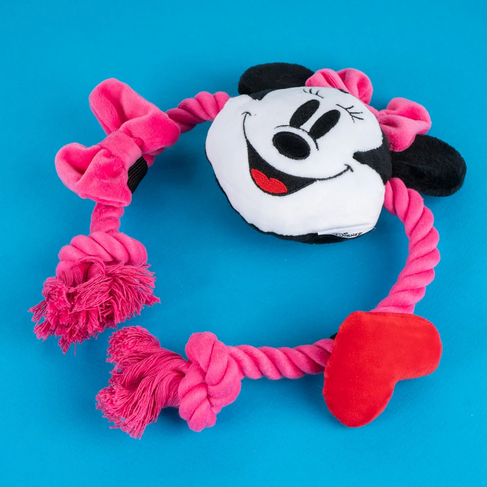 Juguete De Cuerda Para Mascotas Disney  Minnie Mouse Textil Rosa