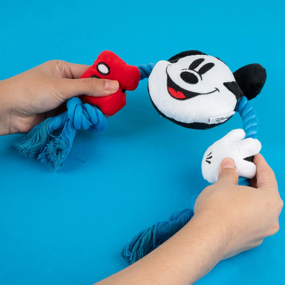 Juguete De Cuerda Para Mascotas Disney  Mickey Mouse Textil Multicolor