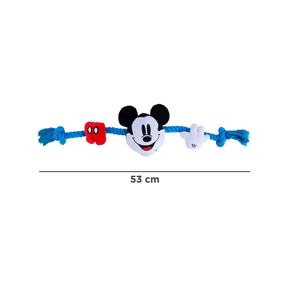 Juguete De Cuerda Para Mascotas Disney  Mickey Mouse Textil Multicolor