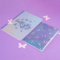 Set Libretas Mariposas Pasta Suave 14.5x21 cm, 17.8x25.2 cm 2 Piezas