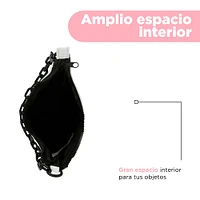 Bolso De Hombro Minimalista Sintético Blanco 24x19x7 Cm