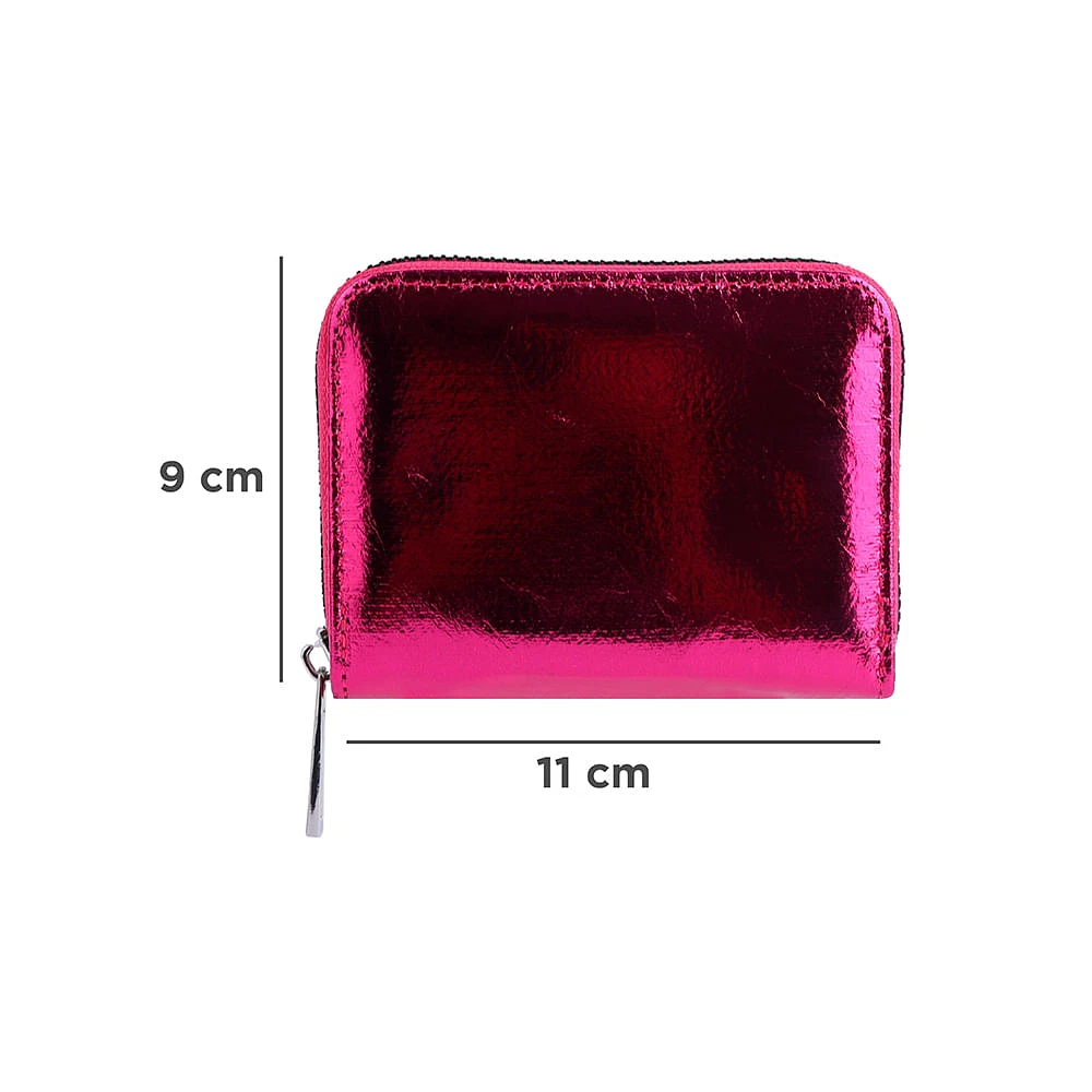 Monedero Textil Rosa 11x9x2 Cm