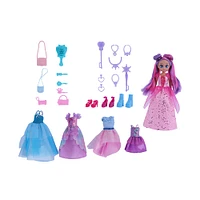 Muñeca Con Accesorios Princesa Sintética 18 Piezas