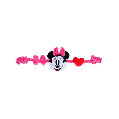 Juguete De Cuerda Para Mascotas Disney  Minnie Mouse Textil Rosa