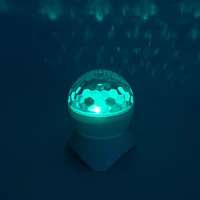 Bocina Inalámbrica Con Luces Led Tipo Esfera Sintética 11x14.5 cm
