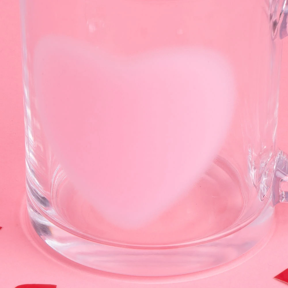 Taza Pink Romance Vidrio Transparente 330 ml