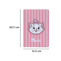 Libreta Disney Marie Pasta Dura Rosa 20.7x14.2 cm Rayas 64 Hojas