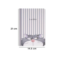 Libreta Disney Lucifer Gris 14.5x21 Cm 40 Hojas Rayas