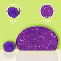 Lapicera Moon & Stars Textil Morada 22x14 Cm