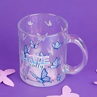 Taza Mariposas Live Vividly Vidrio Iridiscente 350 ml