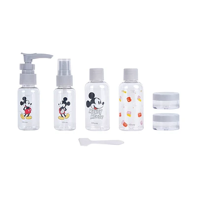 Kit Botellas De Viaje Disney Mickey Mouse Grises 6 Piezas