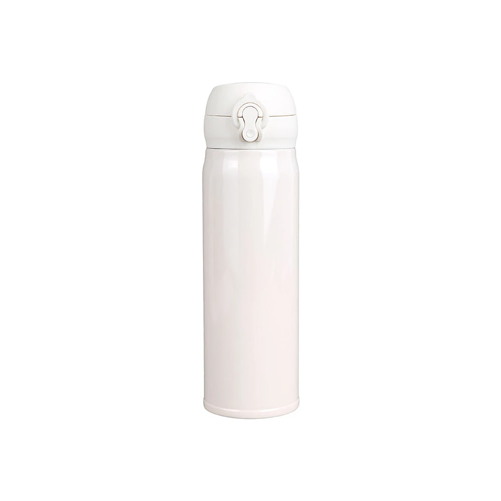 Termo Con Tapa Enroscable Acero Inoxidable Blanco 450 ml