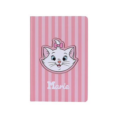 Libreta Disney Marie Pasta Dura Rosa 20.7x14.2 cm Rayas 64 Hojas