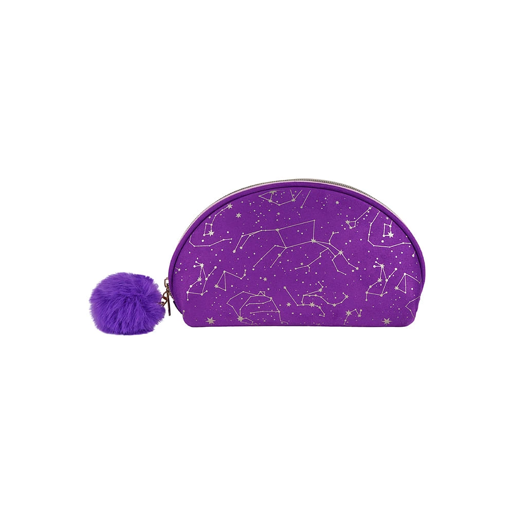 Lapicera Moon & Stars Textil Morada 22x14 Cm