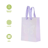 Bolsa De Regalo Live Vividly Papel Morada 15x20 Cm