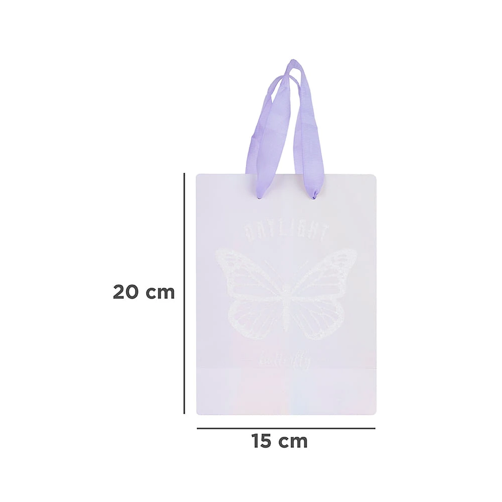 Bolsa De Regalo Live Vividly Papel Morada 15x20 Cm