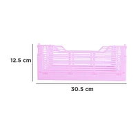 Cesta De Almacenamiento Plegable Plástico Rosa 30.5x20.5 Cm