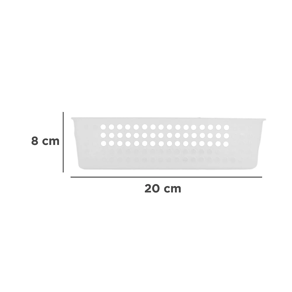 Cesta De Almacenamiento Plástico Transparente 26.7x20x8 Cm