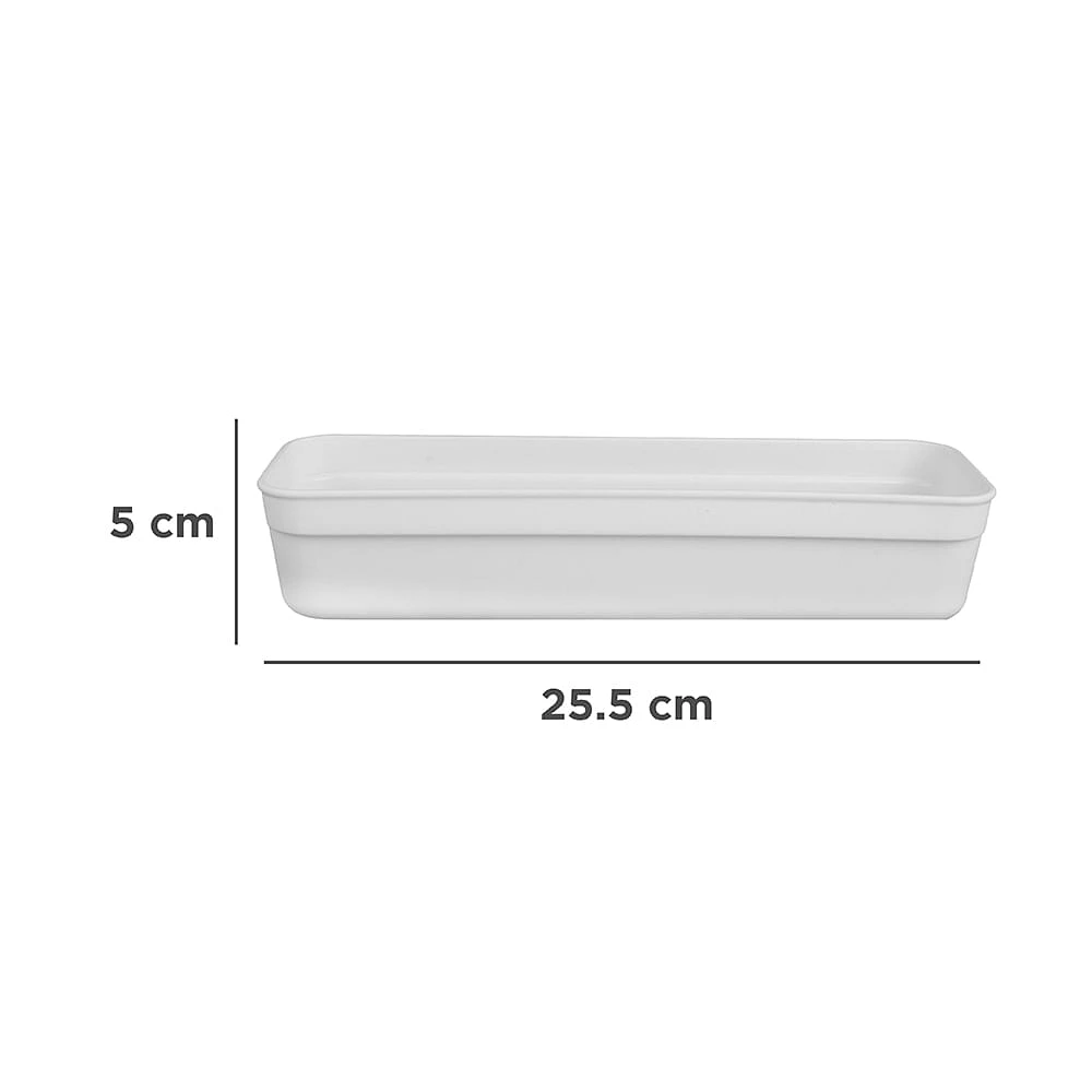 Cesta De Almacenamiento Plástico Blanco 8.5x25.5 Cm