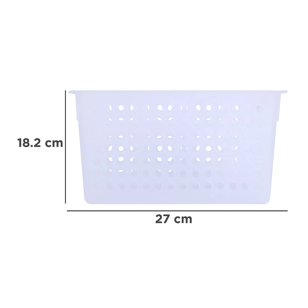 Cesta De Almacenamiento Plástico Transparente 27.2x18.2x14.3 Cm