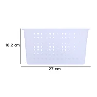 Cesta De Almacenamiento Plástico Transparente 27.2x18.2x14.3 Cm