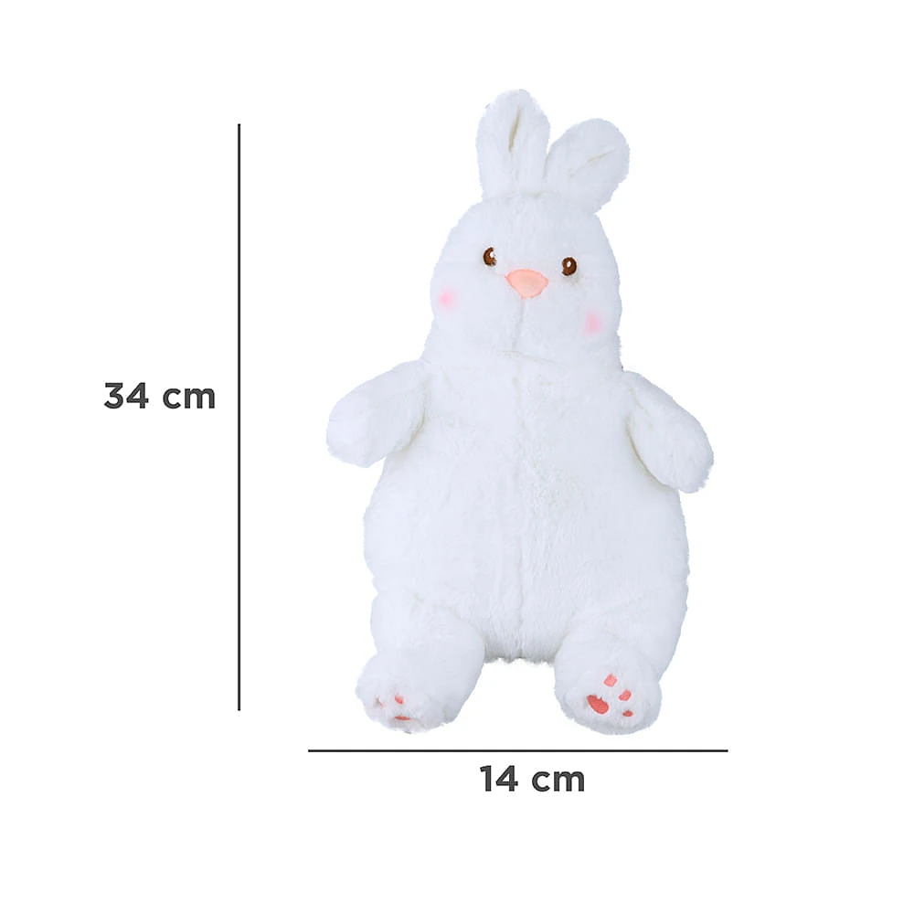 Peluche Conejito Felpa Blanco 34x14 Cm